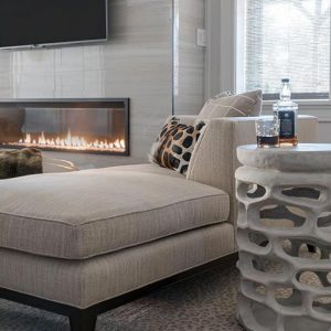 Black Rock Project Gallery by Gale Michaud Interiors - Man Cave Fireplace