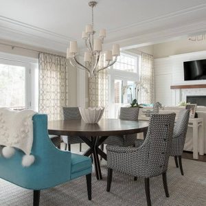Gale Michaud Interiors interior design project - Black Rock - Dining Room and Chandelier