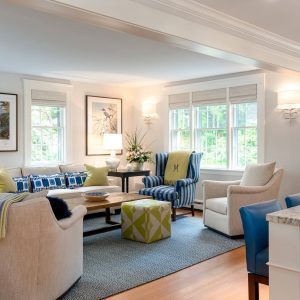 sitting area and living room by Gale Michaud Interiors